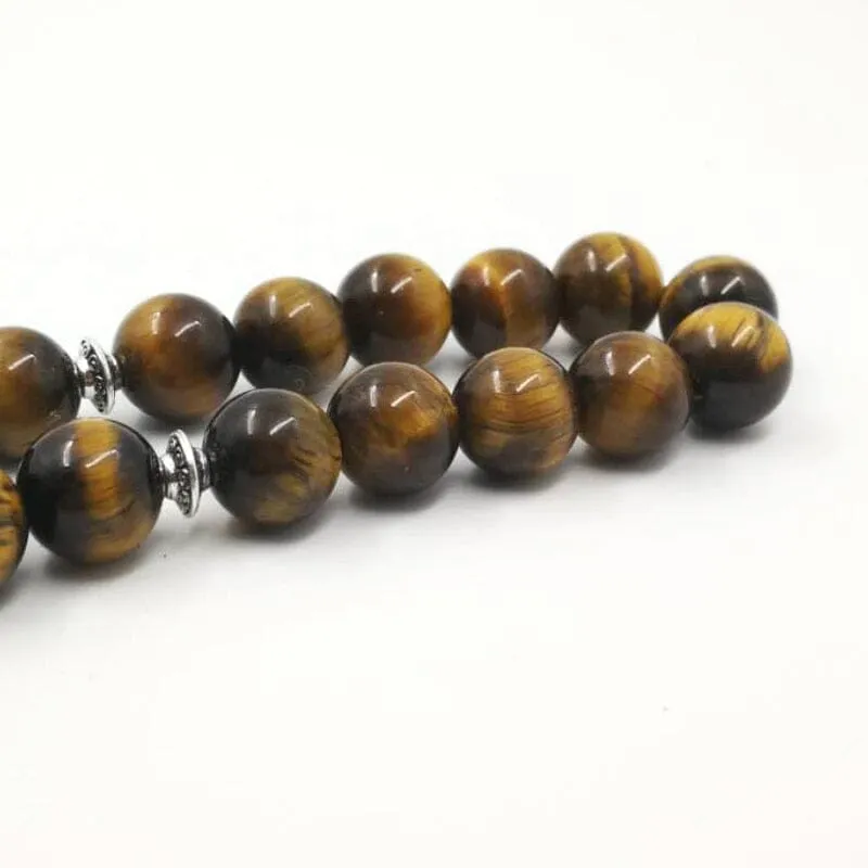 Natural Tiger Eye Stone Prayer Beads