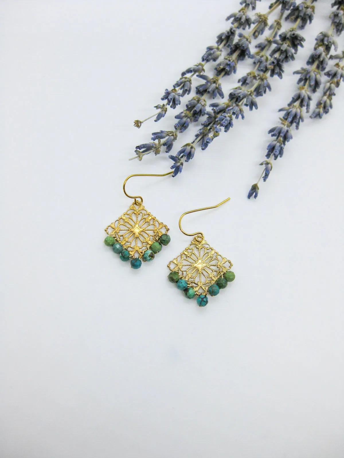 Nila: Turquoise Earrings - e592