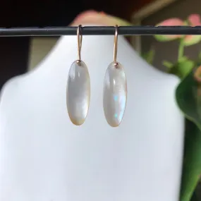 Oblong mother of pearl earrings