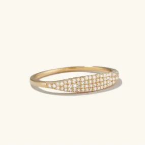 Pavé Diamond Slim Signet