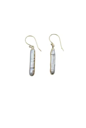 Pearl Bar Drop Earrings