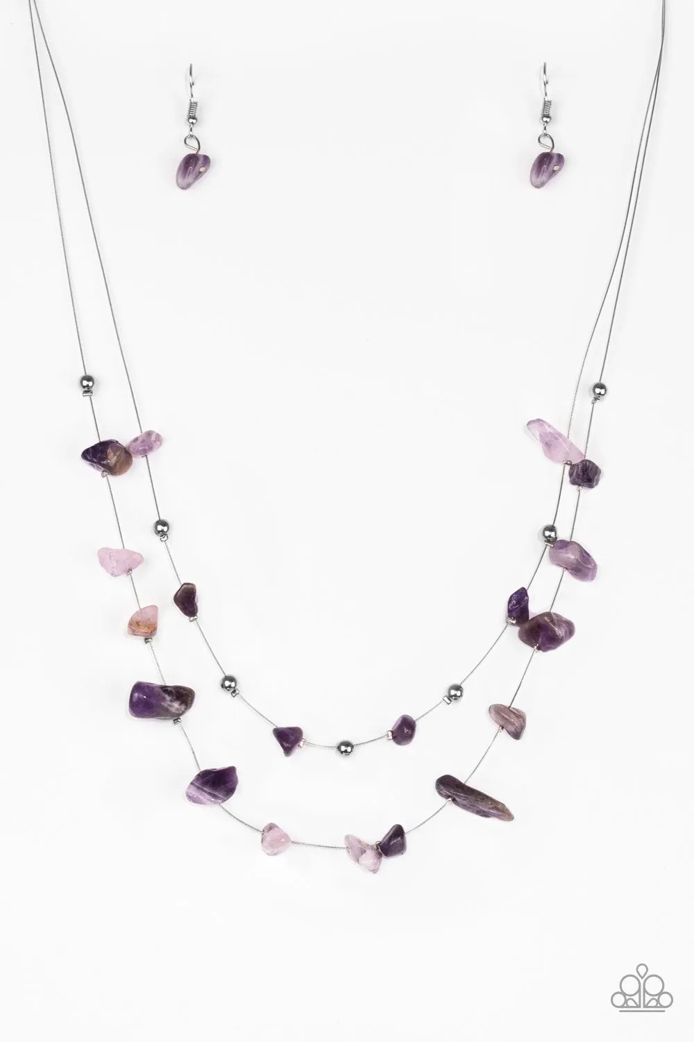 Pebble Posh - Purple Paparazzi Necklace