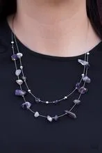 Pebble Posh - Purple Paparazzi Necklace