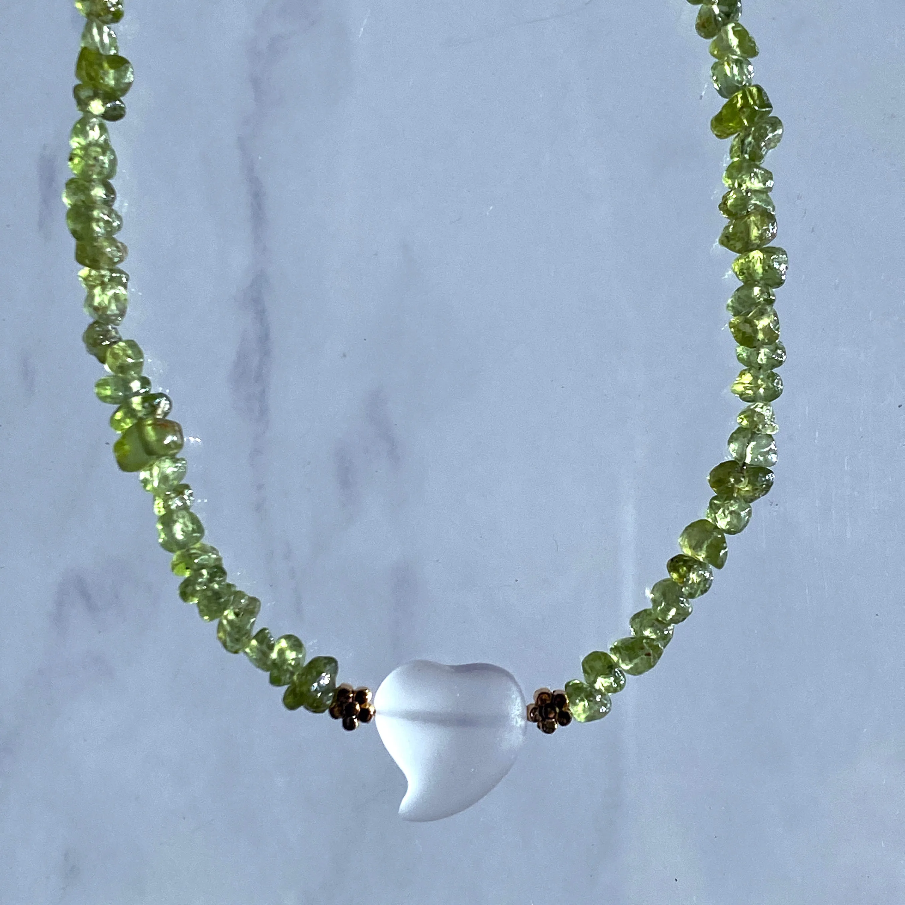 Peridot Heart Necklace