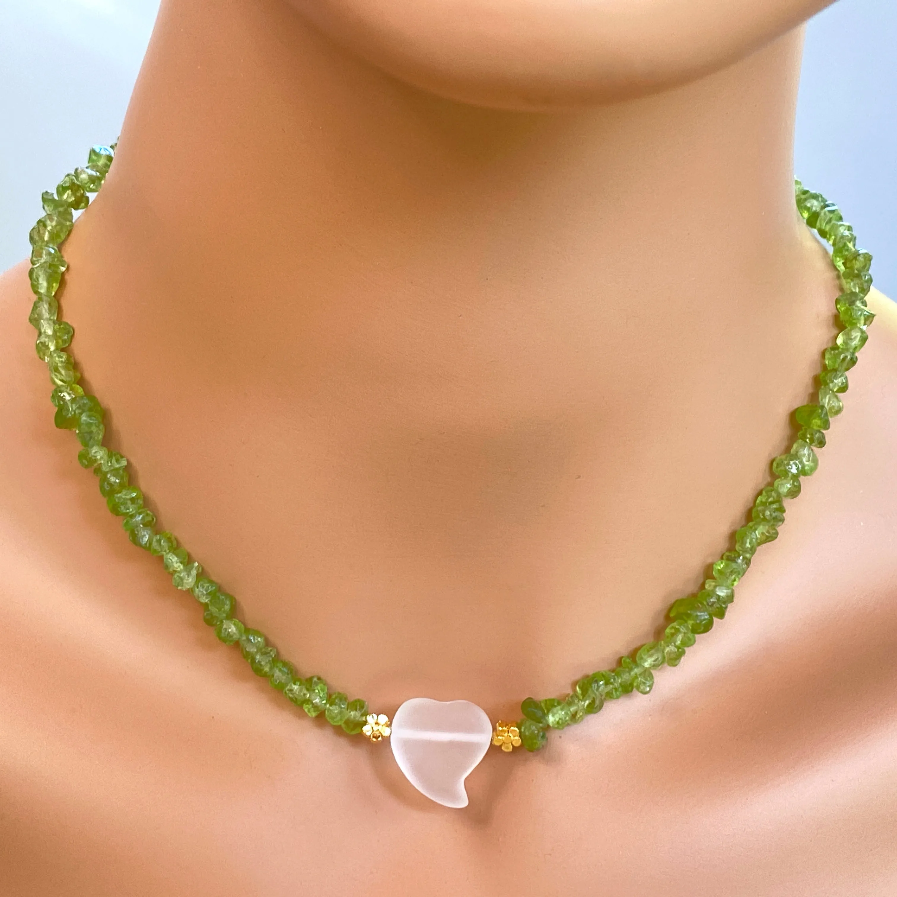 Peridot Heart Necklace