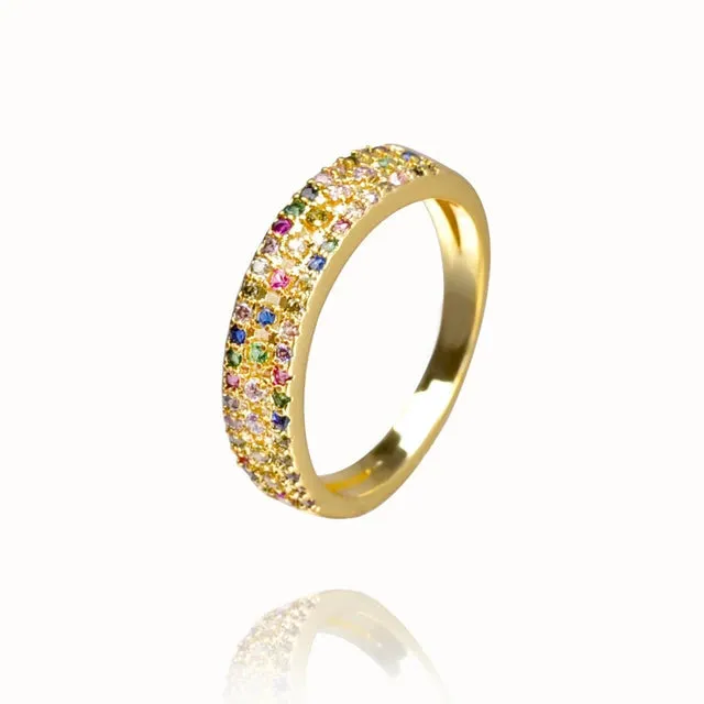 Pharoe Rainbow Ring Gold