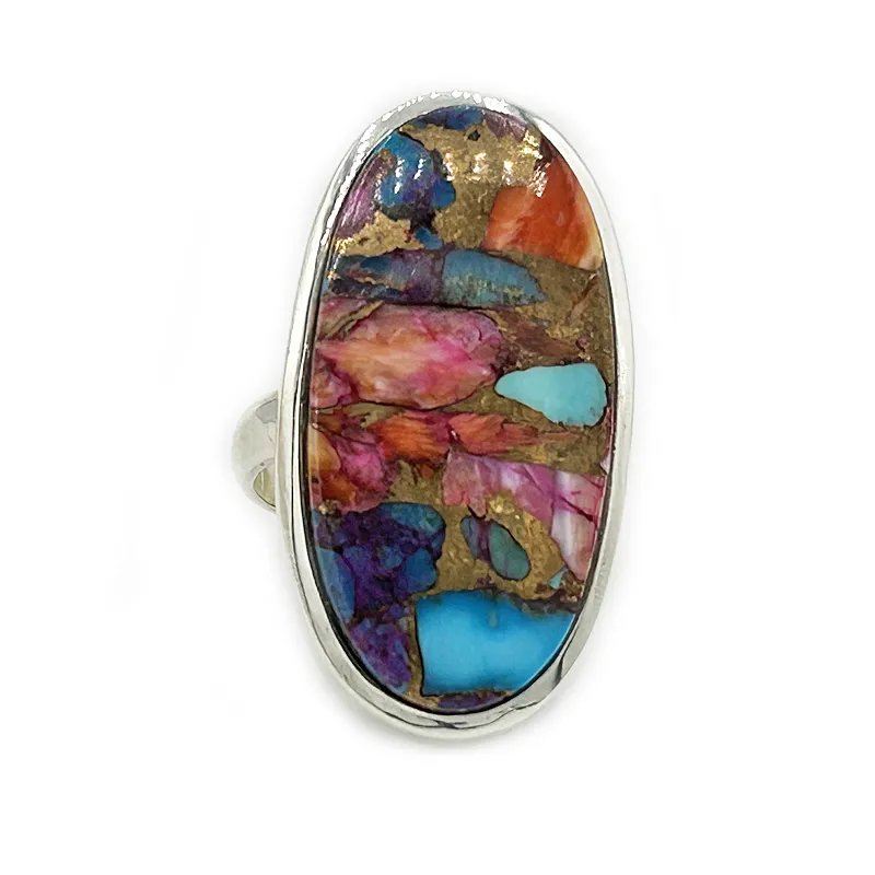 Pink Copper Turquoise Ring