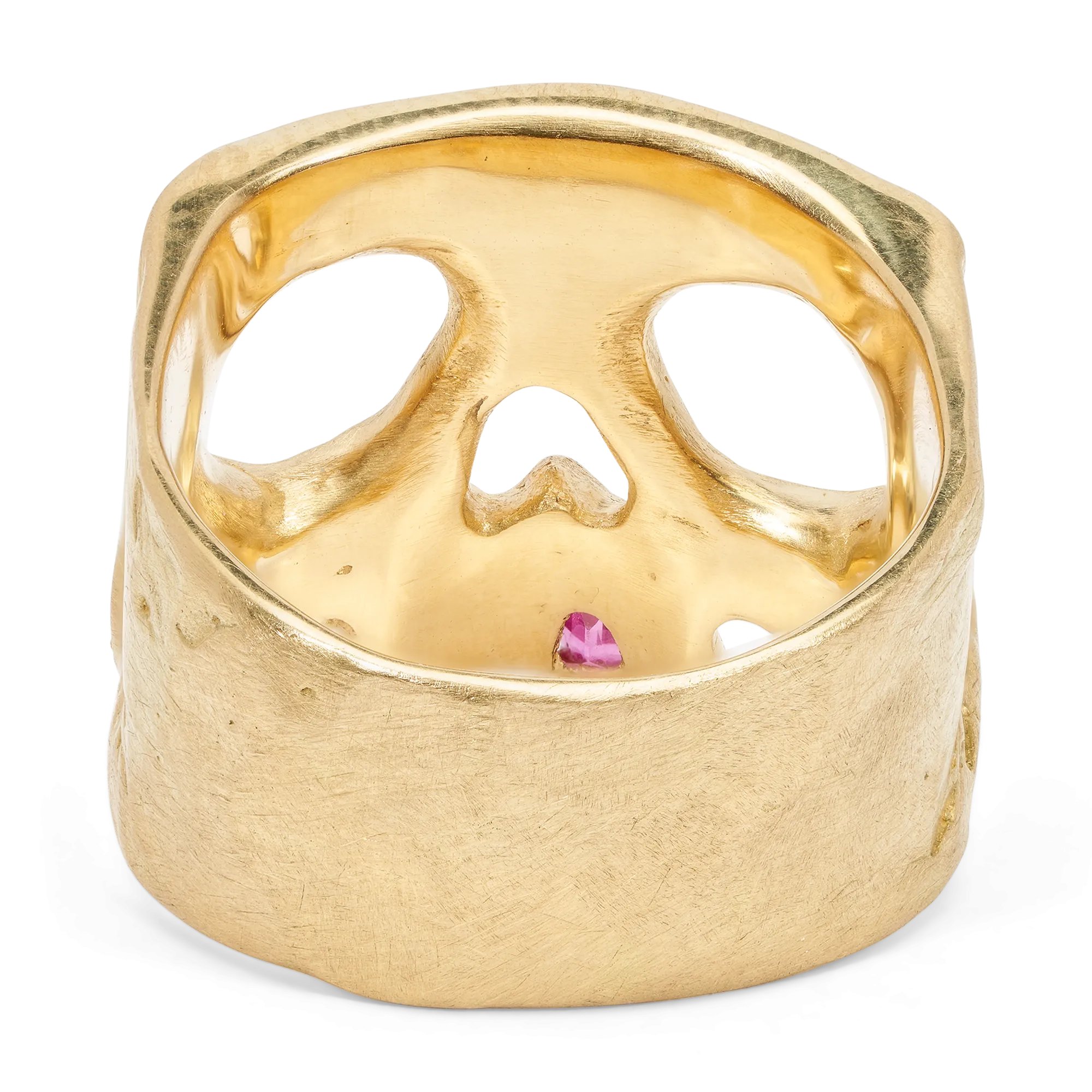 Pink Snaggletooth Skull Ring - Made to Order