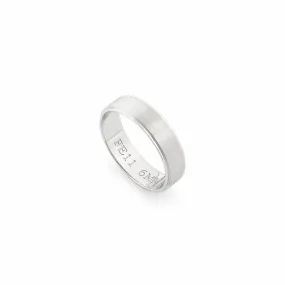 Platinum FE11SATIN Wedding Band