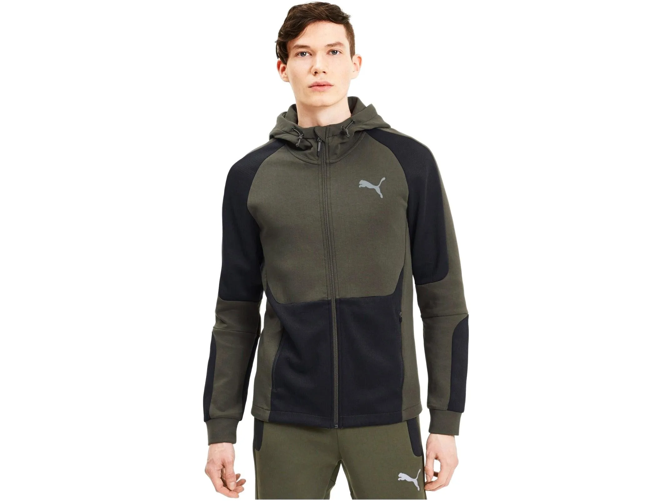 PUMA Evostripe Hoody Felpa Cappuccio Uomo Forest Night 583467 70