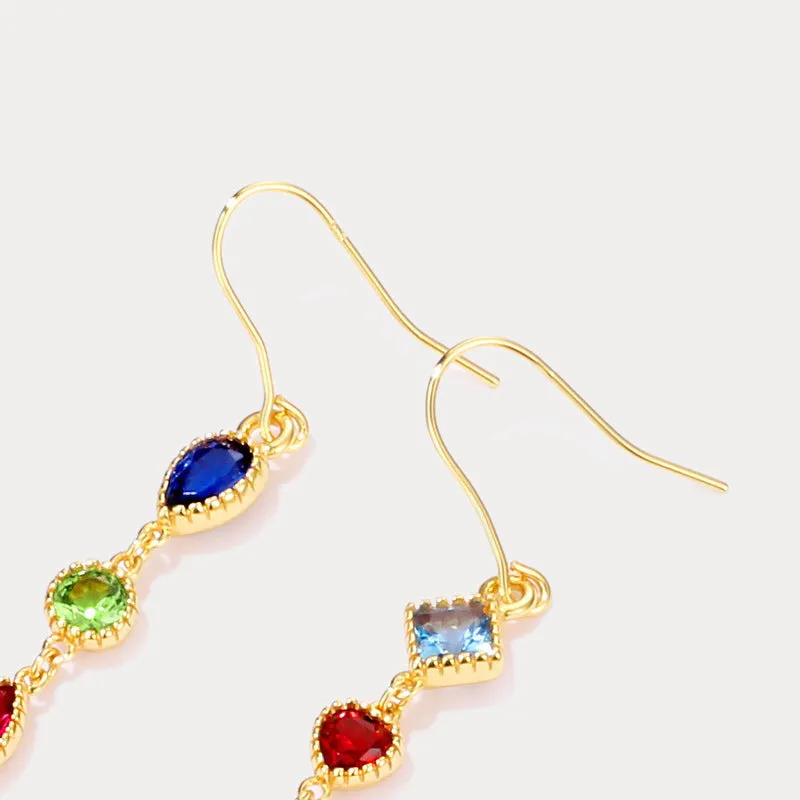 Rainbow Gem Earrings