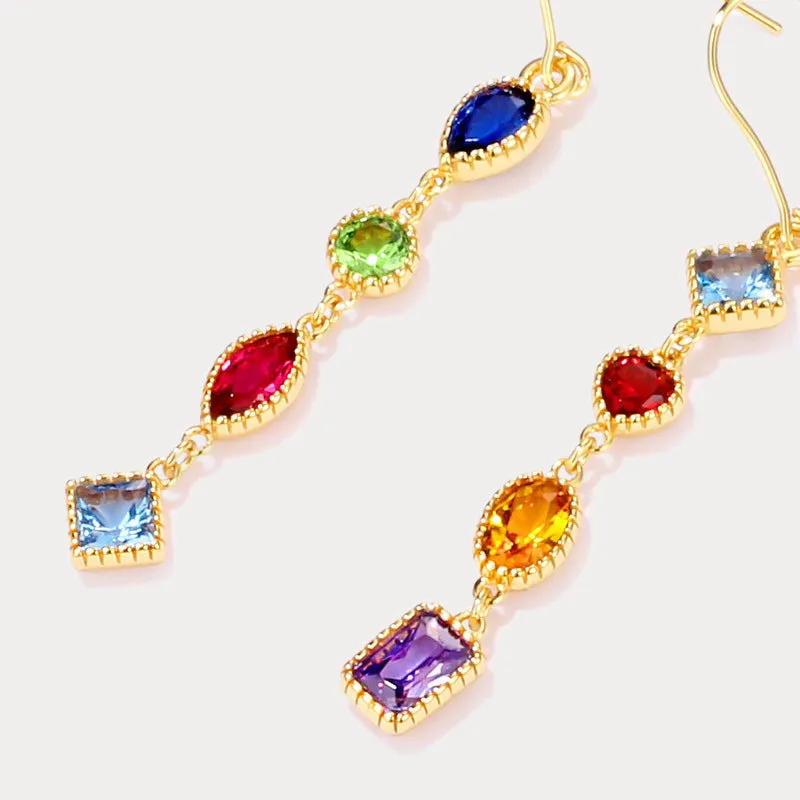 Rainbow Gem Earrings