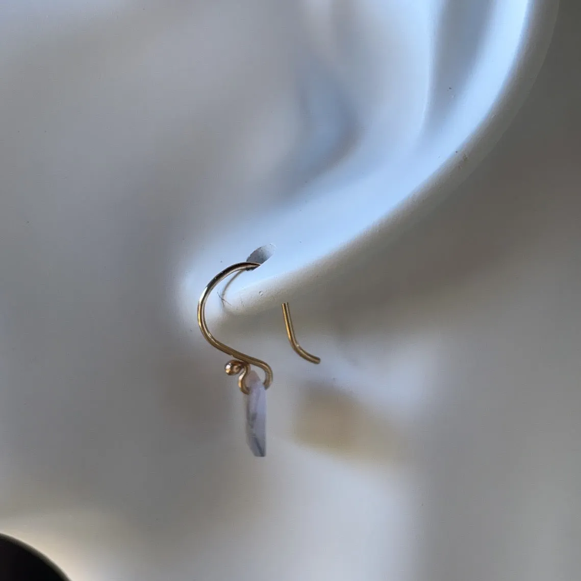 Reaching out dendritic agate earrings