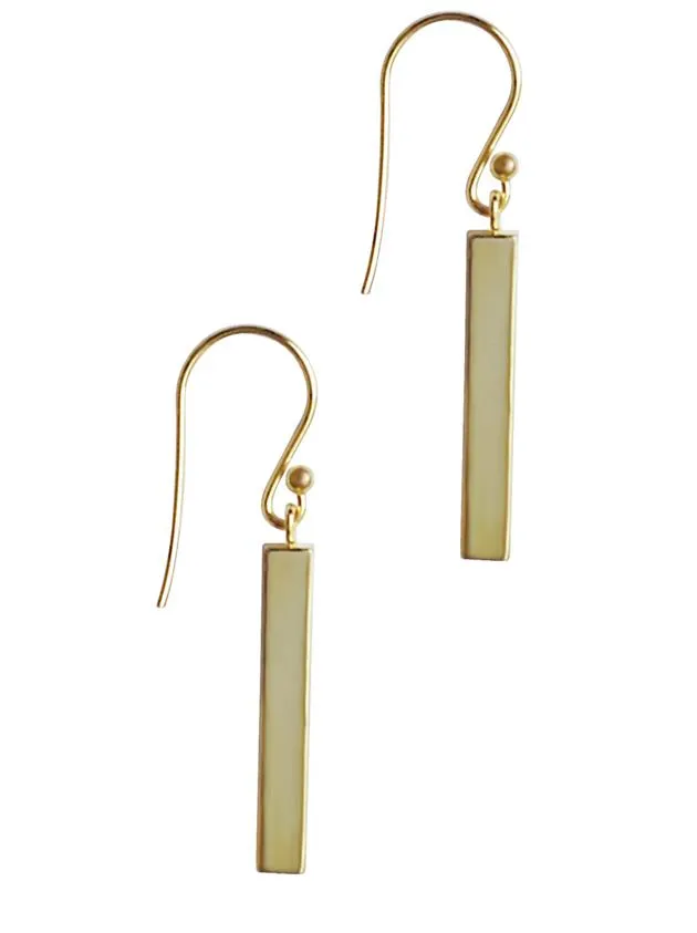 Rectangle drop earrings