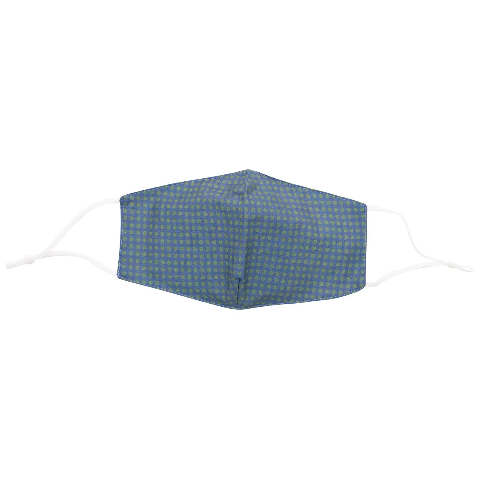 Reusable Cotton Men’s Mask in Gingham Green