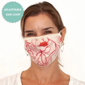 Rosalie Pink - Adjustable Cotton Face Mask