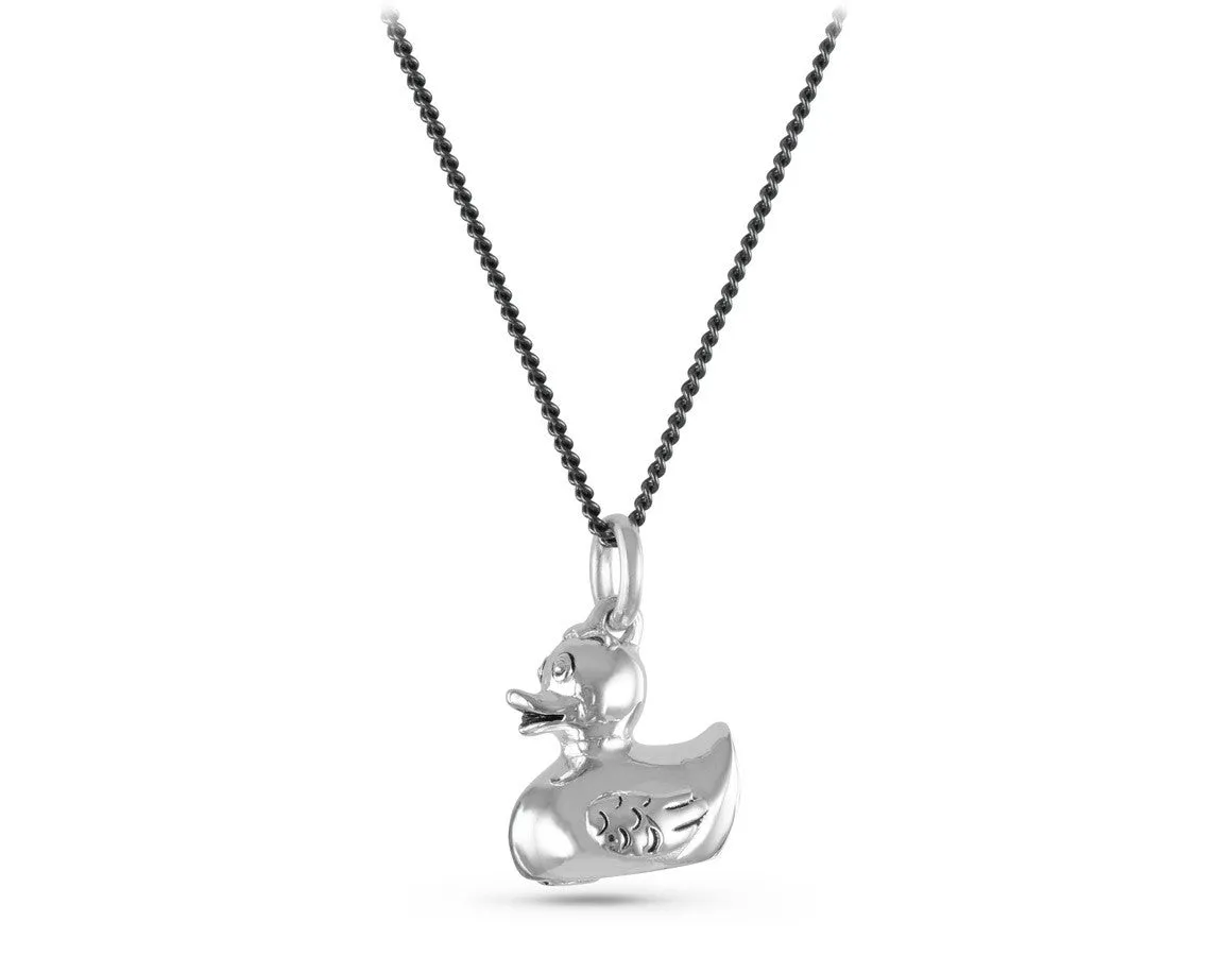 Rubber Duck Necklace - Silver