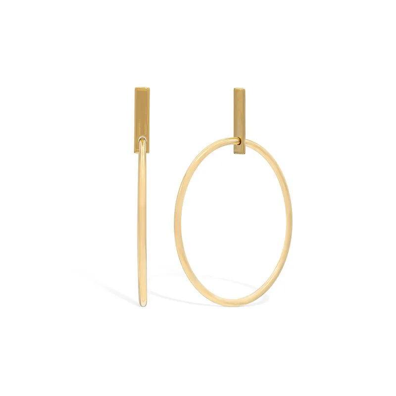 Rudolf Friedmann circle with bar Earrings