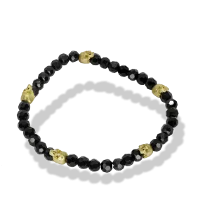 Saint Nyjah Skull Bead Bracelet Gold