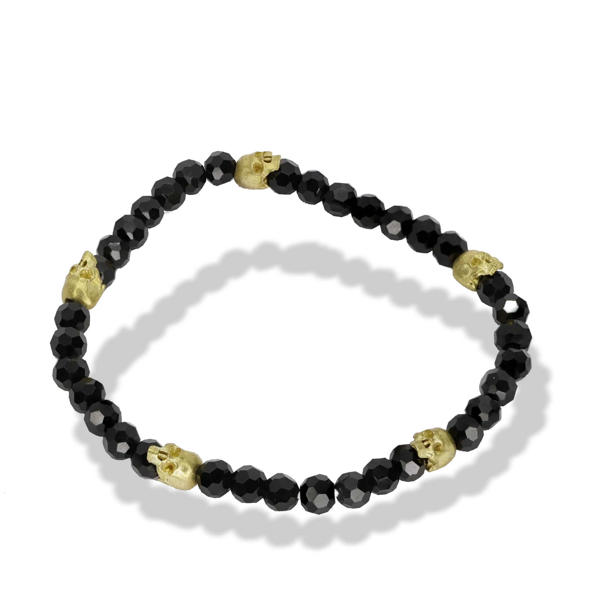 Saint Nyjah Skull Bead Bracelet Gold