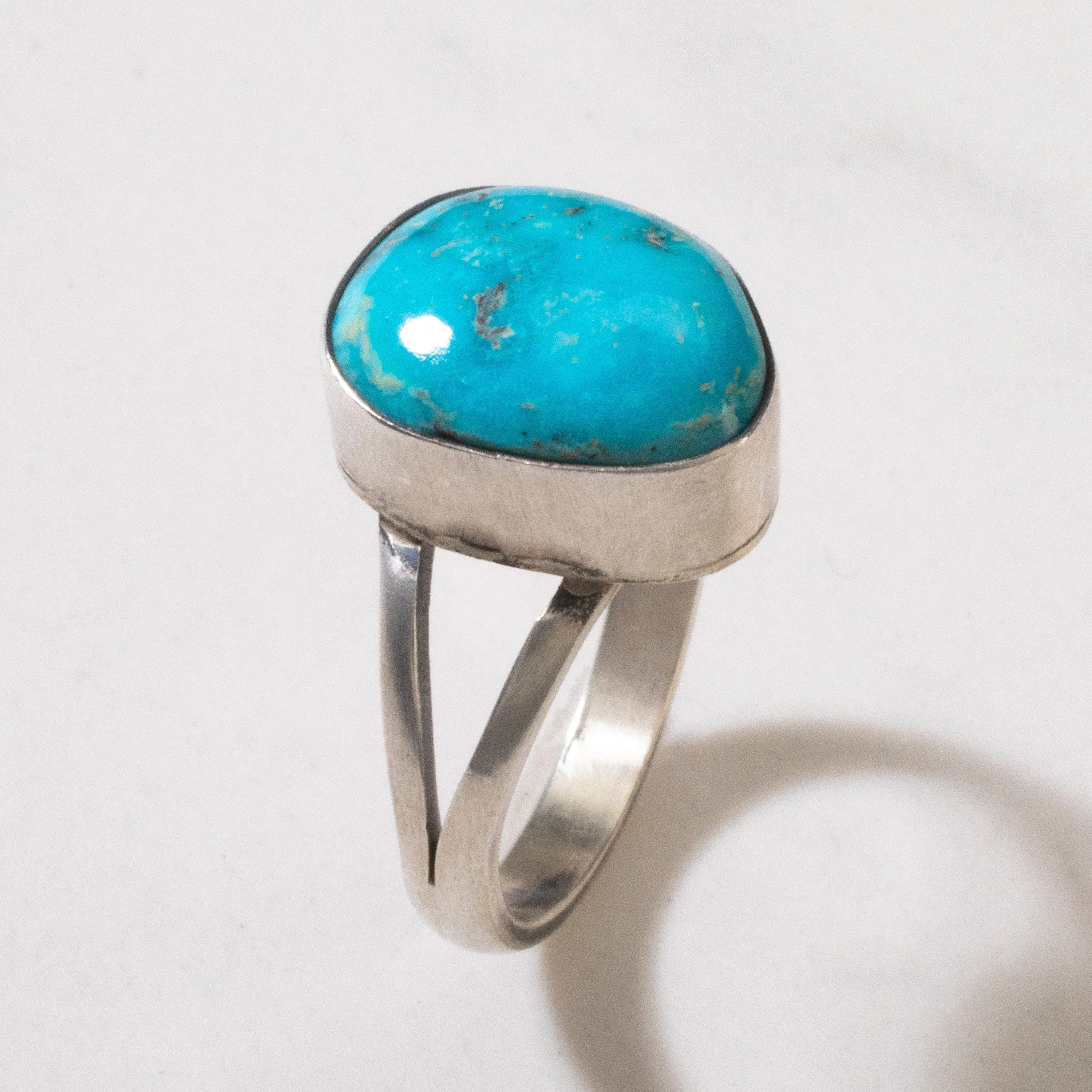 Scott Skeets Blue Ridge Turquoise USA Native American Made 925 Sterling Silver Ring