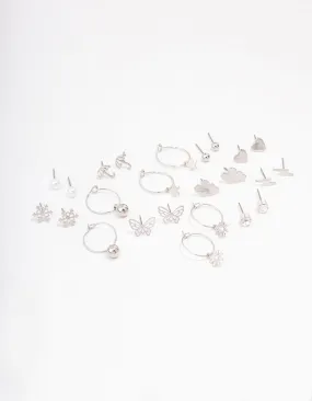 Silver Cloud & Snowflake Earring 12-Pack