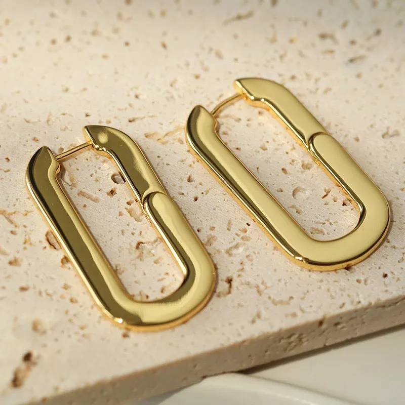 Sleek Geometric Drop Earrings