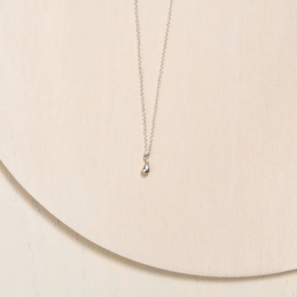 Small Drop Necklace - 10k & 14k Gold