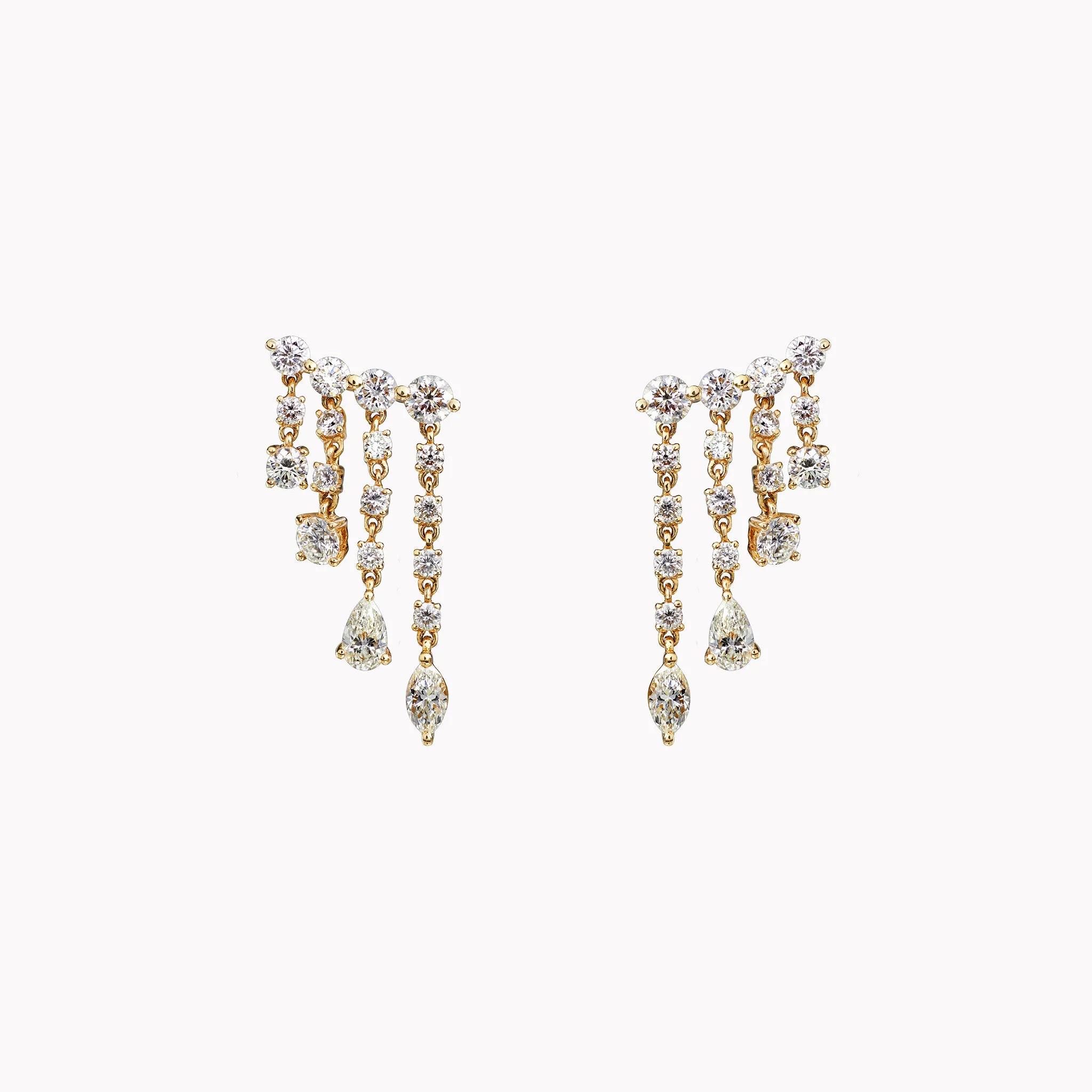 Small Rain Drop Diamond Earrings