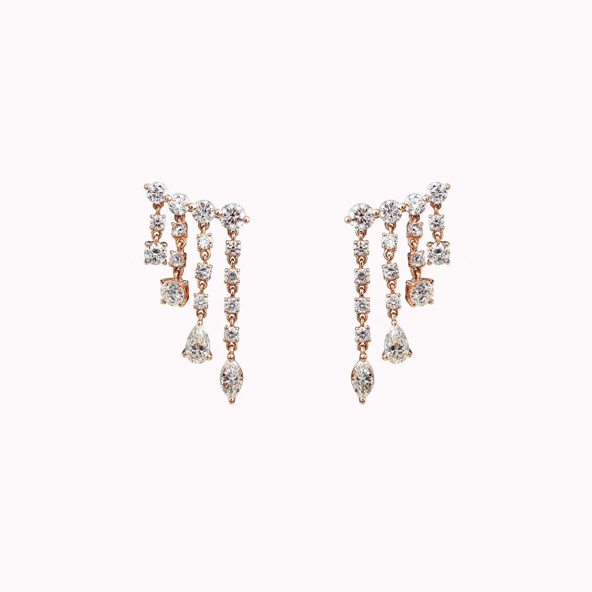 Small Rain Drop Diamond Earrings