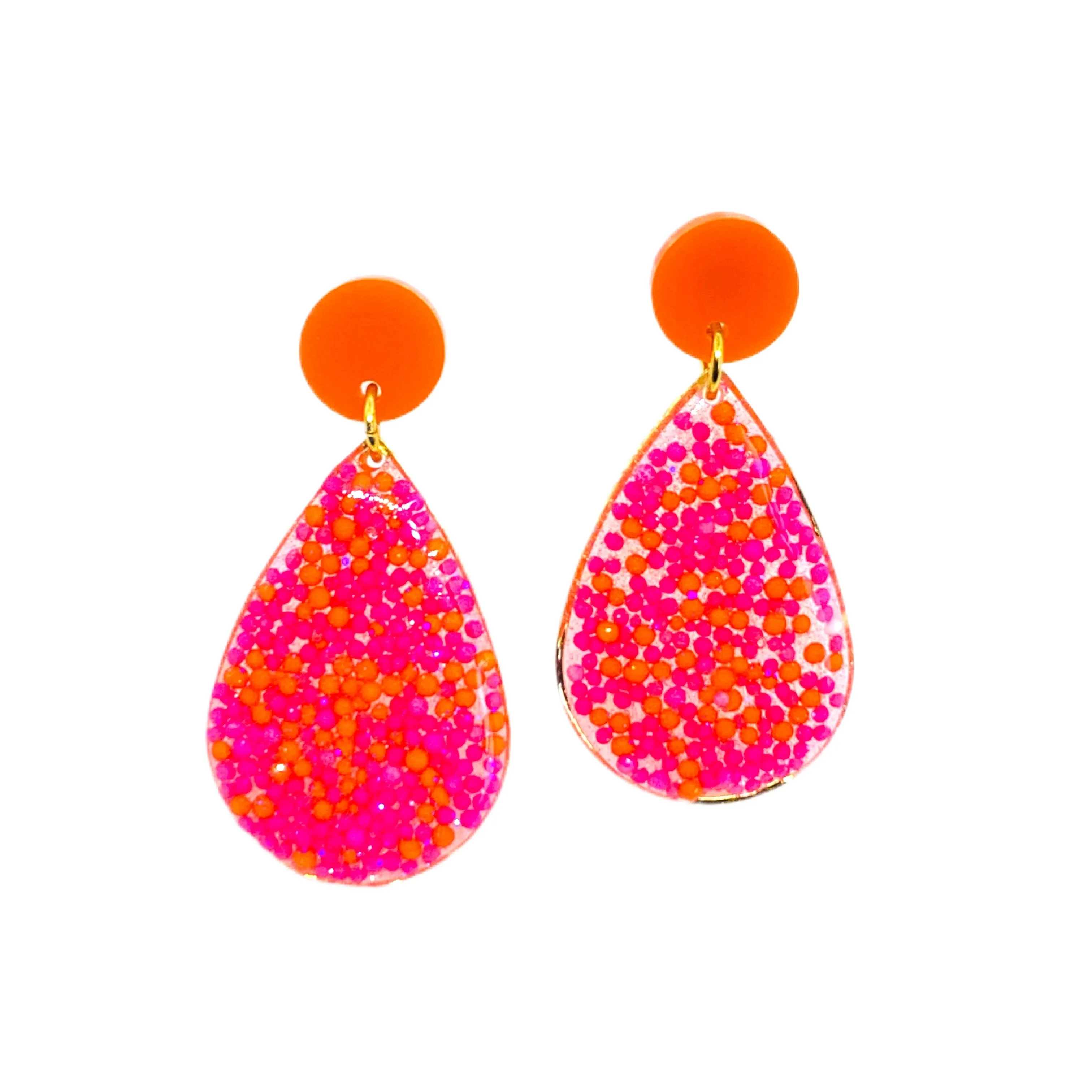 Sprinkle Teardrop post Earrings