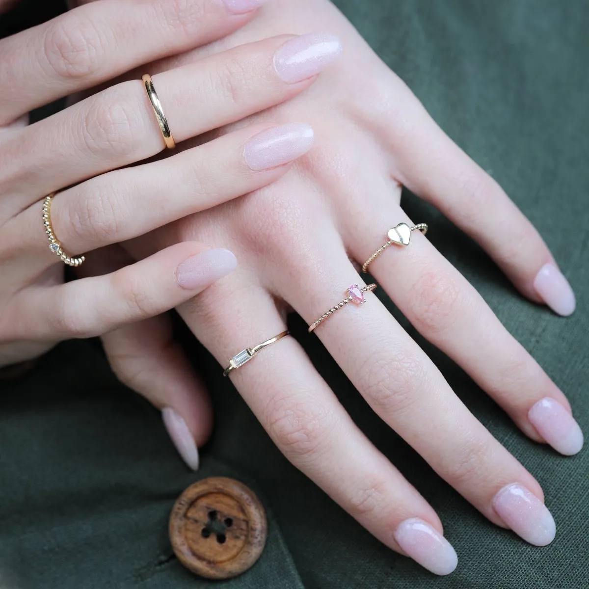 Stacking Ring With Clear Baguette