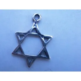 Star of David sterling silver Israeli charm 1.5 cm high 1.2 cm wide