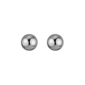 Sterling Silver Solid Ball Stud Earrings, 6mm