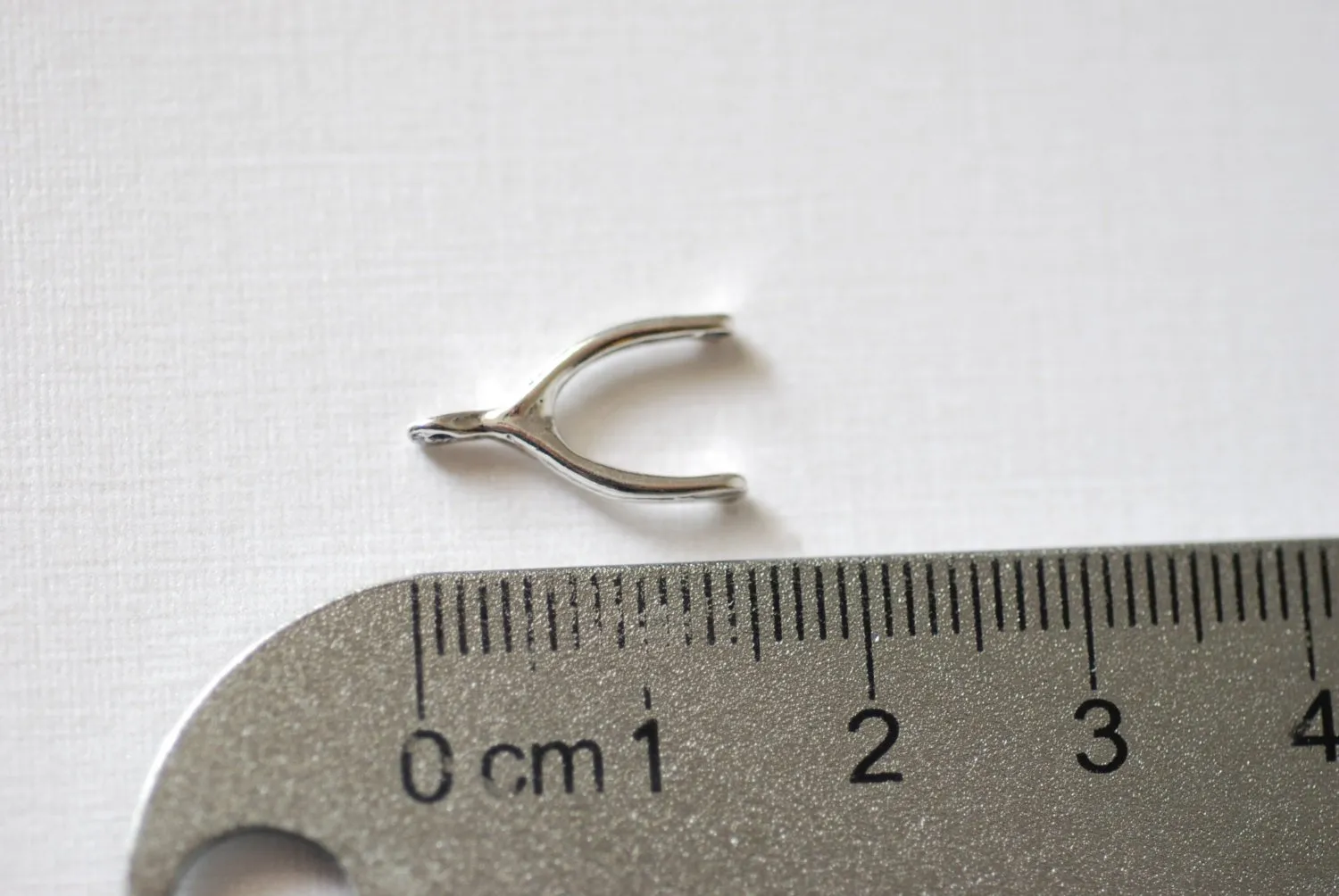 Sterling Silver Wishbone Charm, Sterling silver wishbone pendant, silver wishbone, Lucky Wishbone Pendant, Wholesale beads, 7