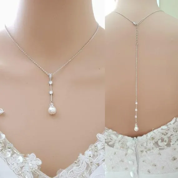 Thin Gold Necklace Earring Wedding Jewelry Set- Ginger