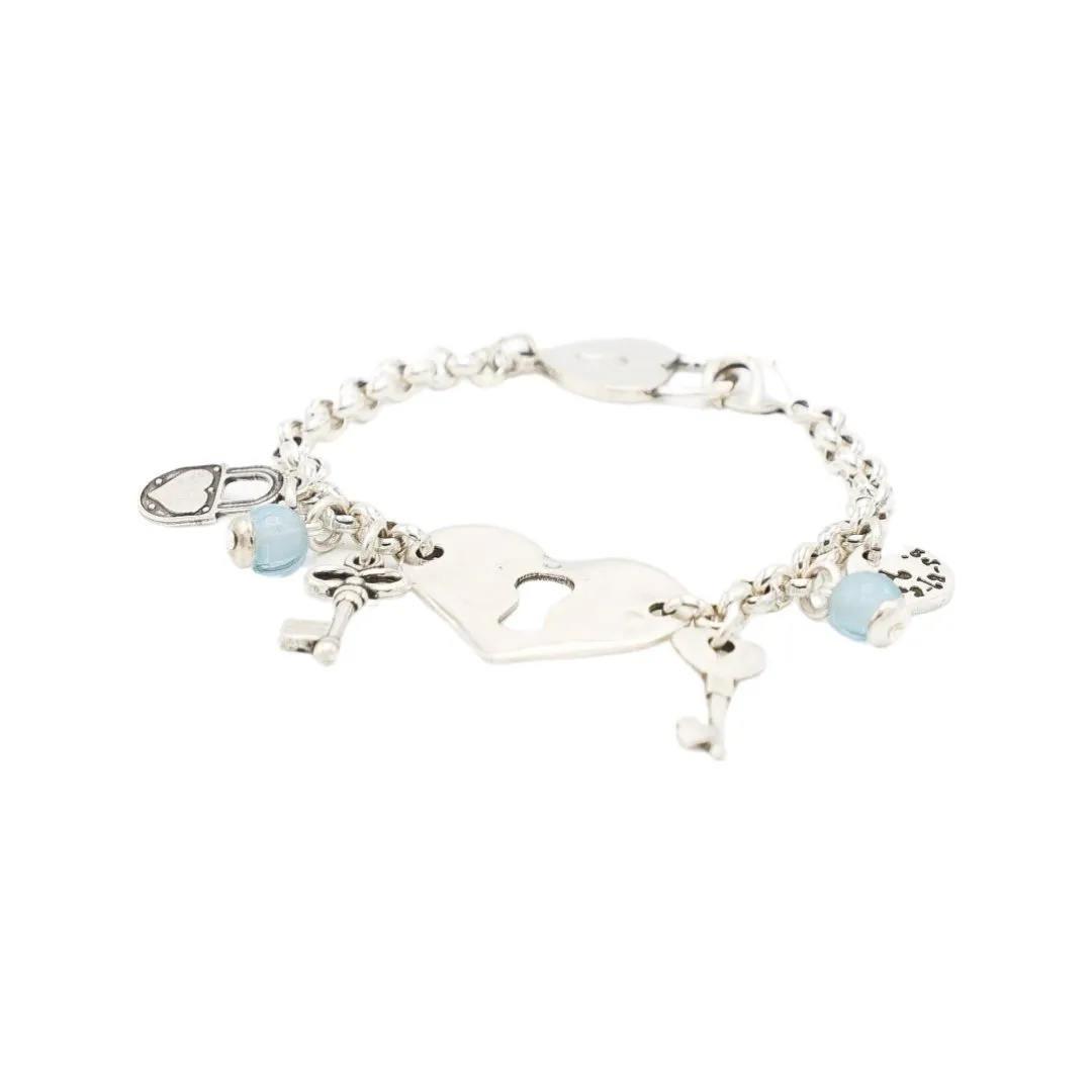 TRA-LA-RA AMORE HEARTS ROLO CHAIN BRACELET