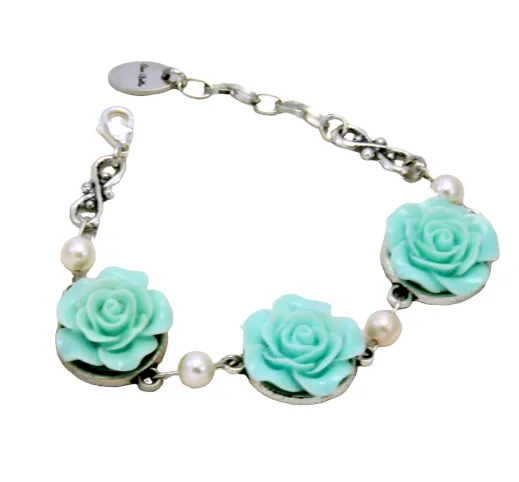 Victorian Bohemian Rose Flower Bracelet