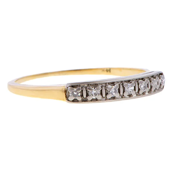 Vintage Two Toned Diamond Band Ring