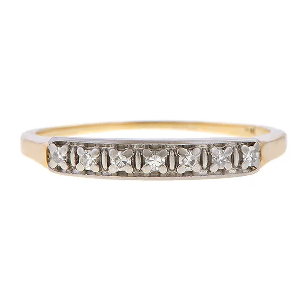 Vintage Two Toned Diamond Band Ring