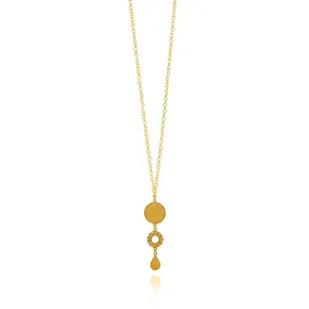 VIVIAN GOLD SMALL LONG NECKLACE FILIGREE