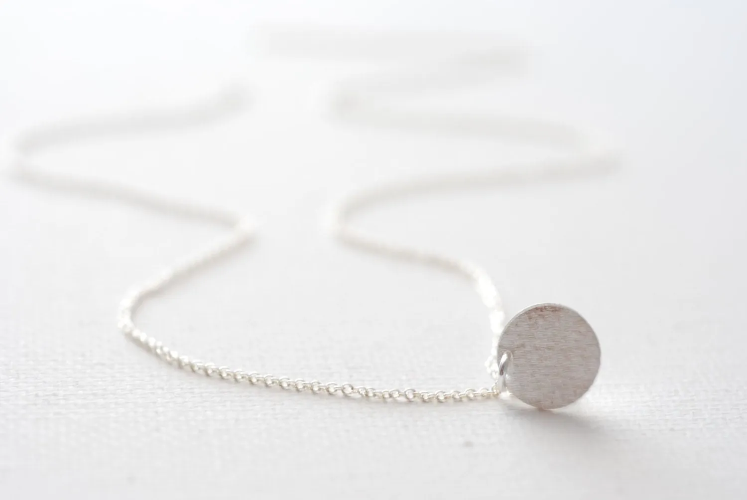 Wholesale Silver Disc Necklace- Sterling Silver Disc, Dainty Jewelry by HeirloomEnvy