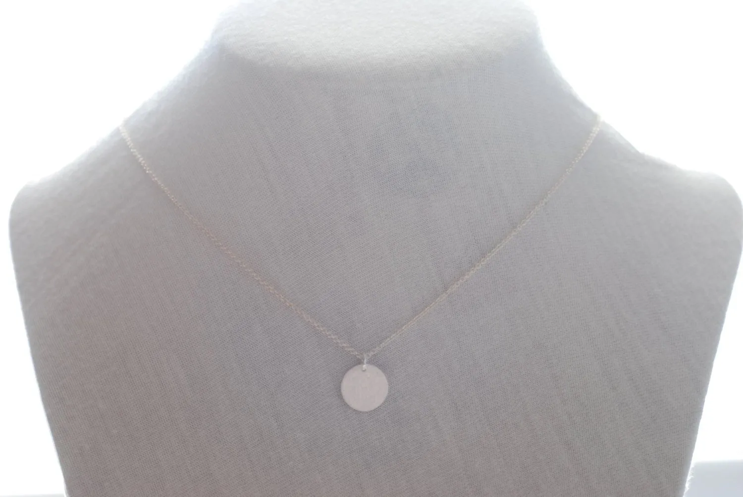 Wholesale Silver Disc Necklace- Sterling Silver Disc, Dainty Jewelry by HeirloomEnvy