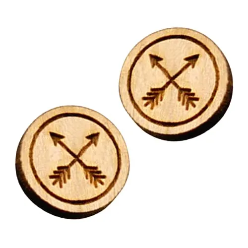 Wood Crossed Arrows Earrings