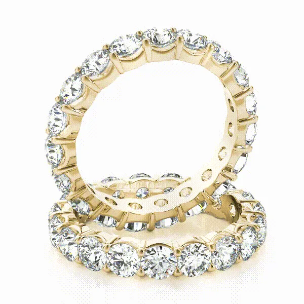 XENA 3.8 Carat Diamond Eternity Band in 14K - 18K Gold or Platinum 25 pointer G Color SI1 Clarity U Shape Shared Prong By Mike Nekta SIZE 4 to 5